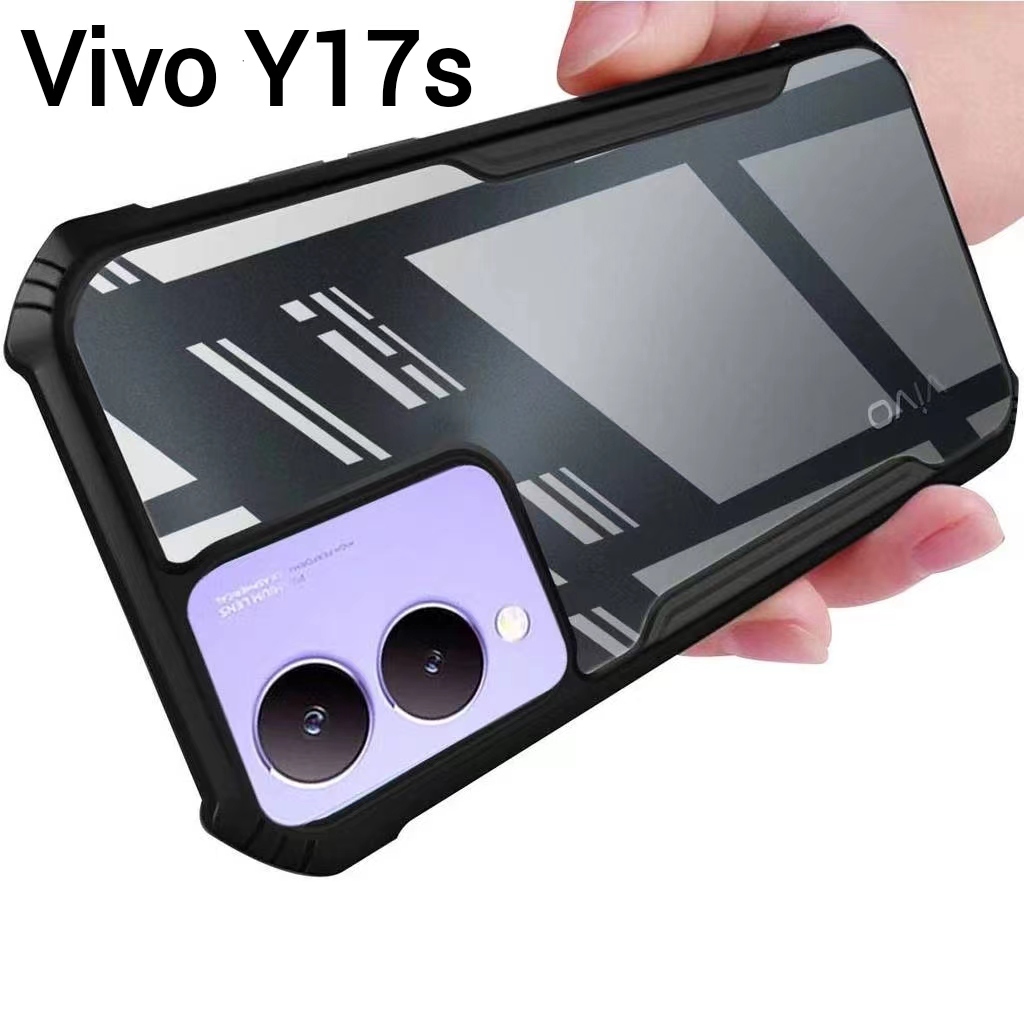 Vivo V29E 5GY17s/V29 5G/Y27 5G/Y27 4GเคสกันกระแทกขอบสีหลังใสY02T/Y02A/Y36/V27 5G/V27Pro 5G/Y02/Y35/Y02S/V25 5G/V25Pro 5G
