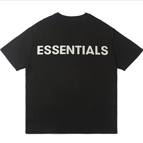ESSENTIALS BACK LOGO 3M REFLECTIVE TEE (BLACK)