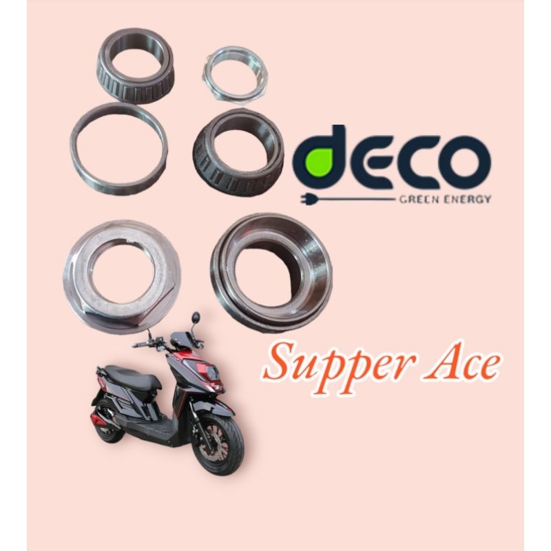 ลูกปืนคอ​แต่ง​  ชนิดเทเปอร์​ ตรงรุ่น​ deco​ super​ ace​ งานสแตนเลส​