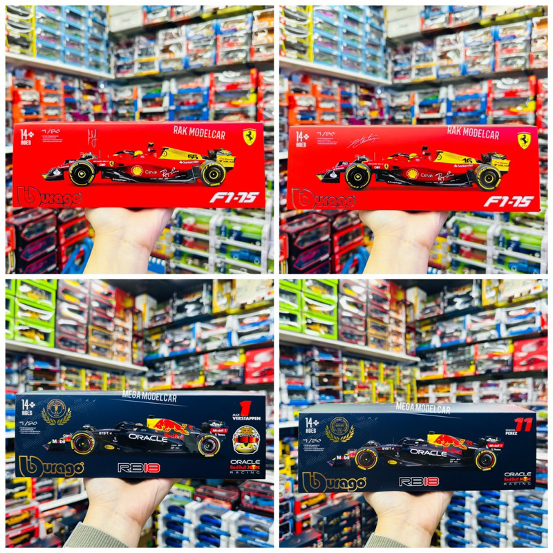 พร้อมส่งจาก กทม. โมเดลรถ F1 formula Ferrari -RedBull -Amg-สเกล1:24