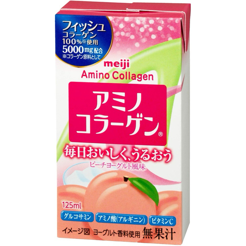 Meji collagen drink รสโยเกิร์ตพีช ขนาด125m