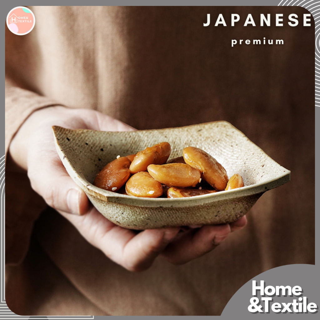 【Premium Japanese】ถ้วยเซรามิคทรงเหลี่ยม  สไตล์ญี่ปุ่น เนื้อพรีเมี่ยม