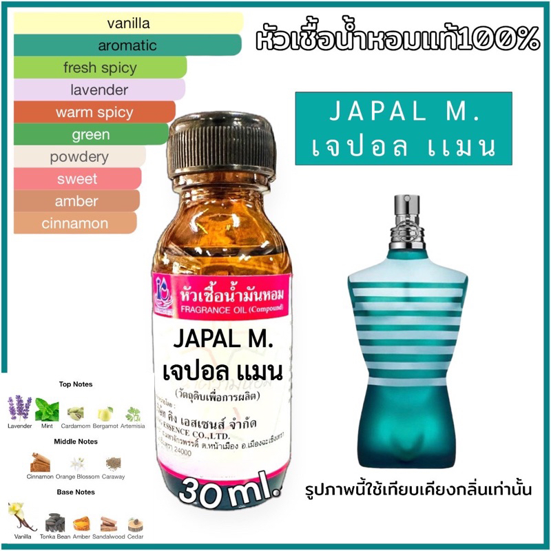 หัวเชื้อน้ำหอม 100% กลิ่น เจปอล เอ็ม JAPAL M 30ml ชองปอง