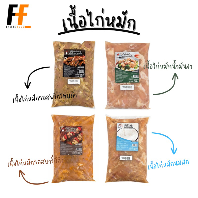 เนื้อไก่หมักแช่แข็ง 1 กิโลกรัม | FROZEN MARINATED CHICKEN