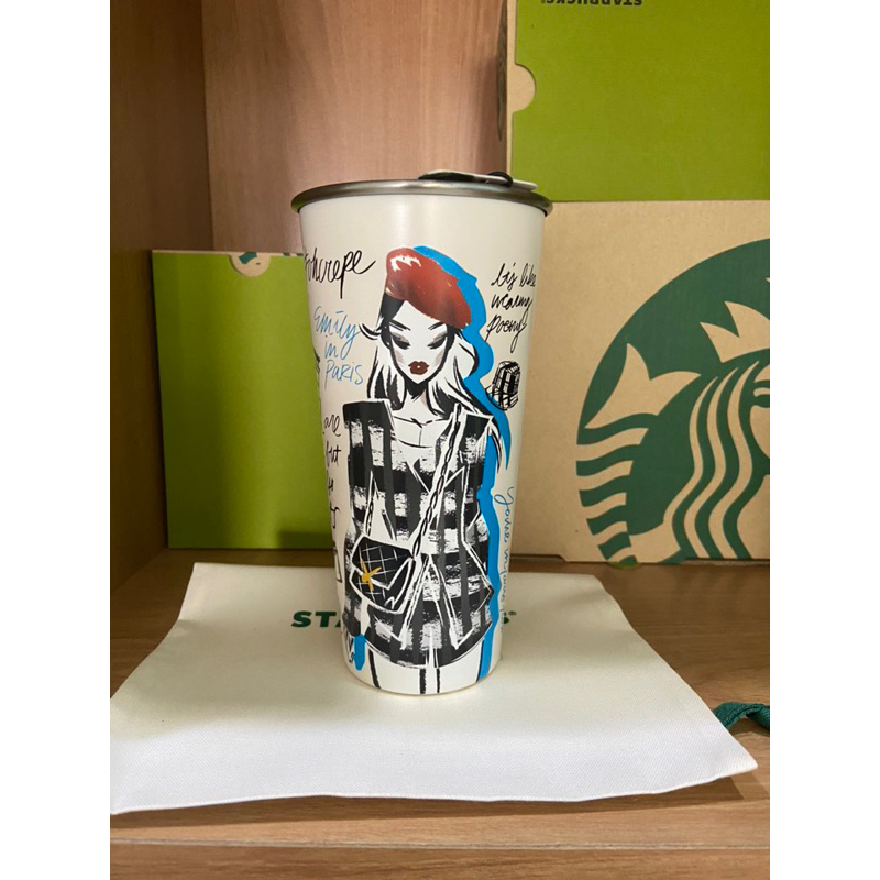 Starbucks แก้วสแตนเลส To Go Emily in Paris 16 oz.