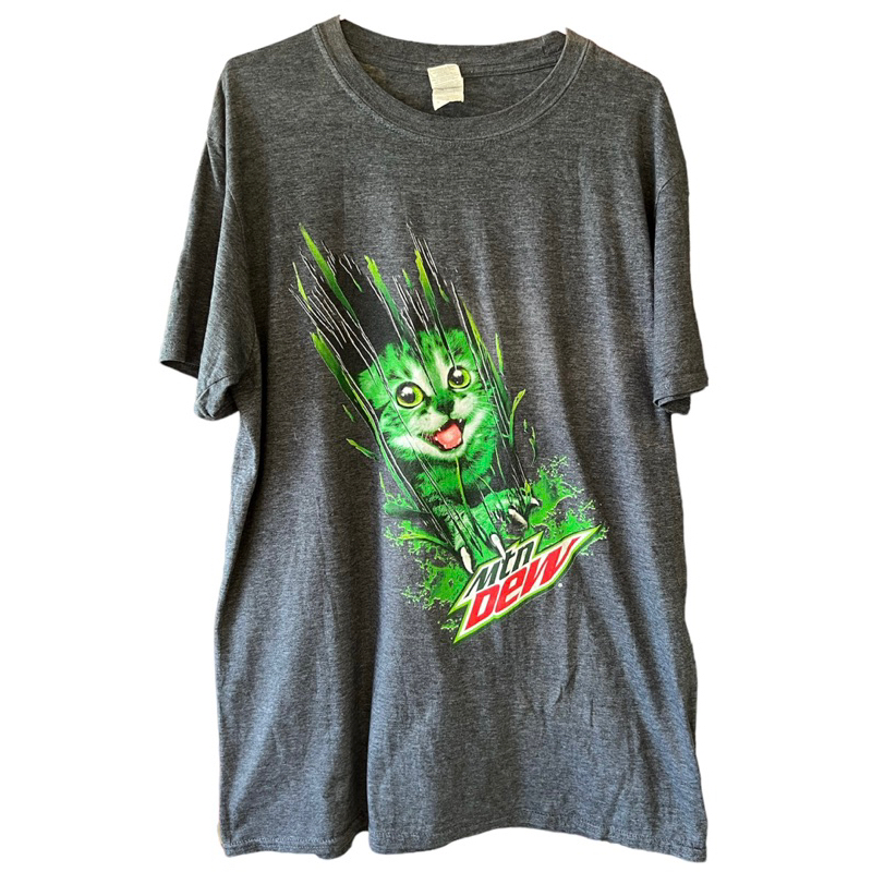Mountain Dew Kitty Cat Ripping Though Graphic T-Shirt