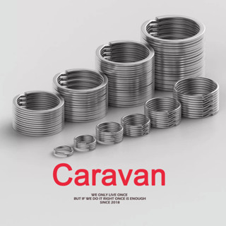 Caravan Crew (5pcs) Key ring Keychain Stainless steel round …