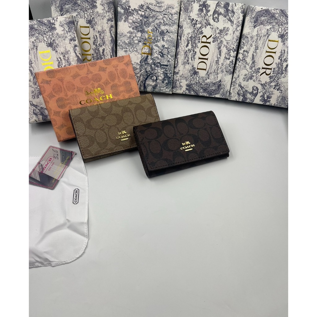 พร้อมส่งจากไทย กระเป๋าสตางค์ใบกลาง coach พร้อมส่งจากไทย สําหรับกระเป๋าผู้หญิง6.5นิ้ว