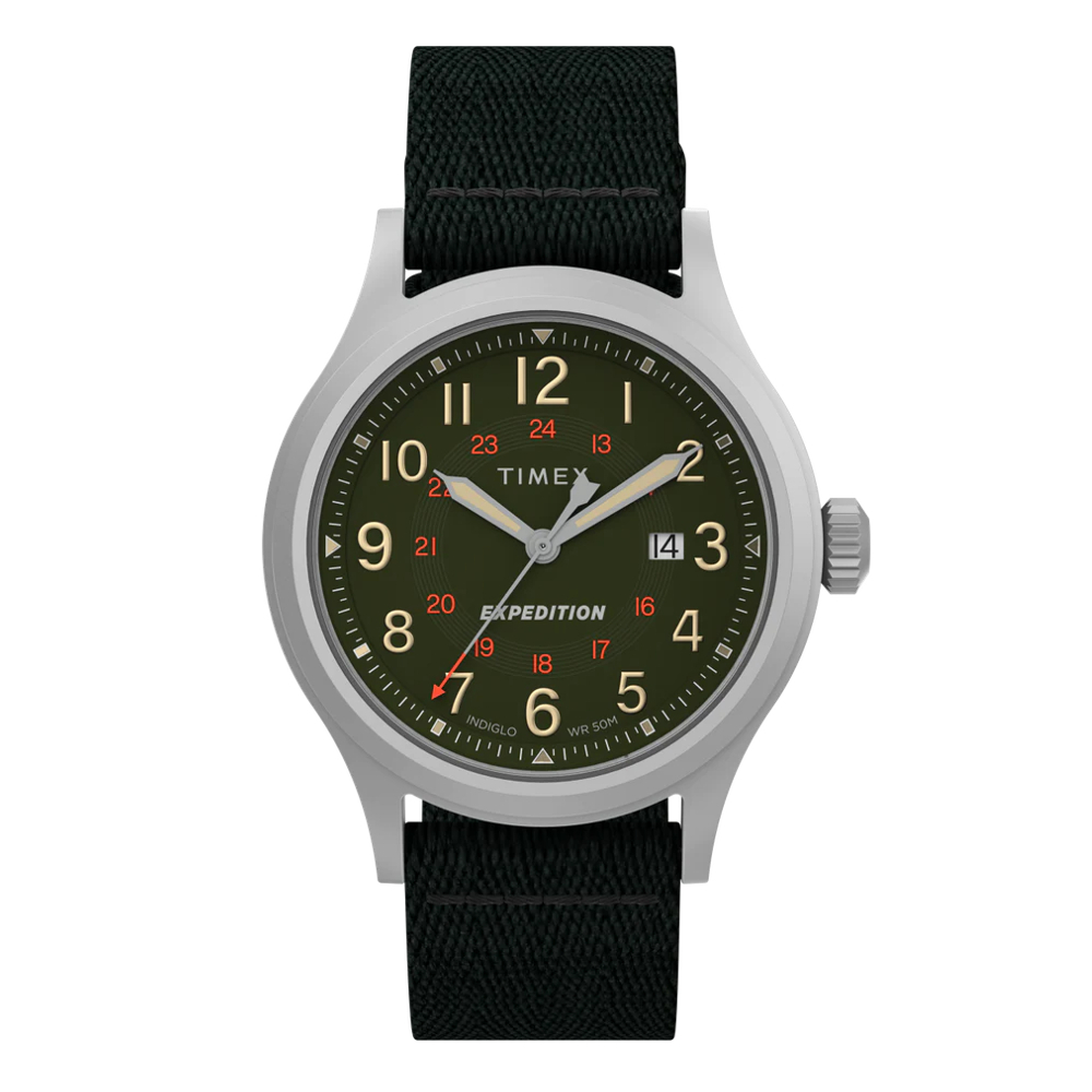 TIMEX TW2V65700 EXPDNORTH SIERRA นาฬิกาข้อมือผู้ชาย สายผ้า สีดำ หน้าปัด 40 มม.
