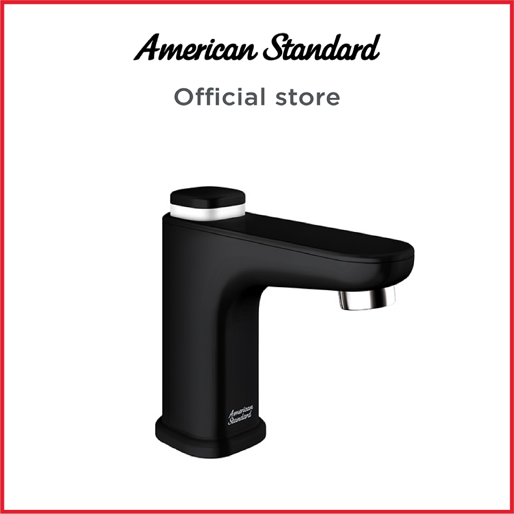American Standard ก๊อกน้ำเย็นอ่างล้างหน้า รุ่น Easy Flo แบบกด สีดำ A-1823-10BK
