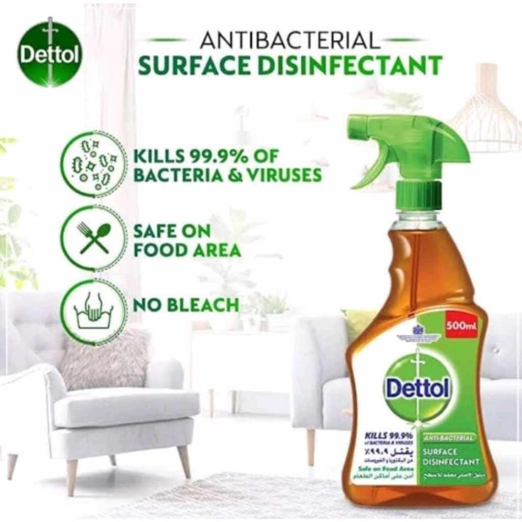 เชื้อโรคตายเรียบ dettol healthy clean surface 500ml