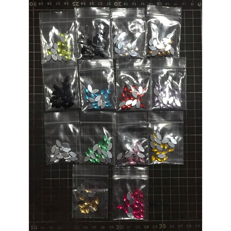 KHMรหัส235พลอยข้าวสาร ขนาด 5*10 มิล 20 ชิ้น ราคา 20 บาท