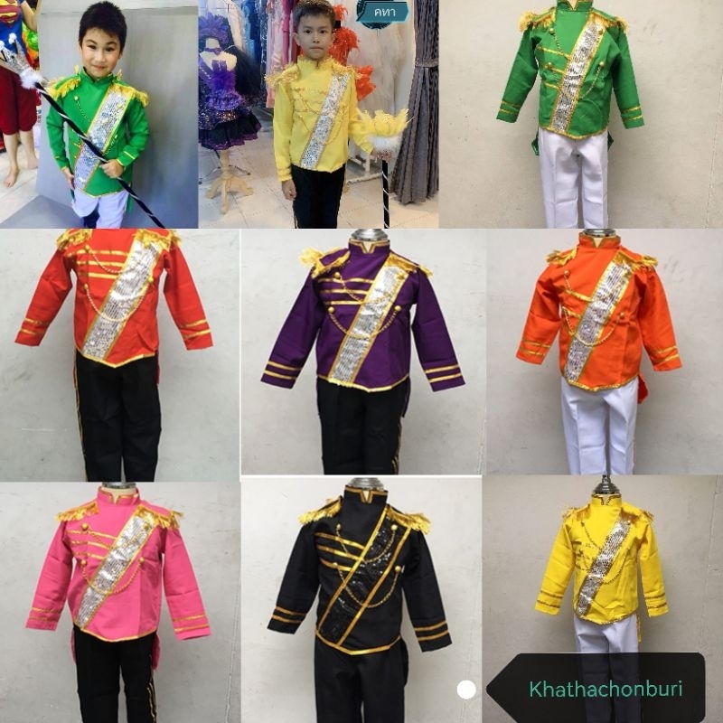พร้อมส่งจากไทยชุดดรัมเมเยอร์เด็กชายชุดโยธวาทิตสำหรับ3-8ขวบงานปราณีตใส่แล้วหล่อเท่ห์มากๆไซส์ไหน หมดเช็คกับร้านก่อนได้ค่ะ