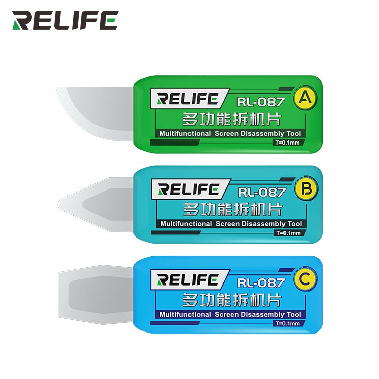 RELIFE ชุดมีดเเกะจอ RL-087 3in1 ชุดเครื่องมือซ่อมแซมโทรศัพท์ กรอบกลาง ถอดขอบกาว OCA