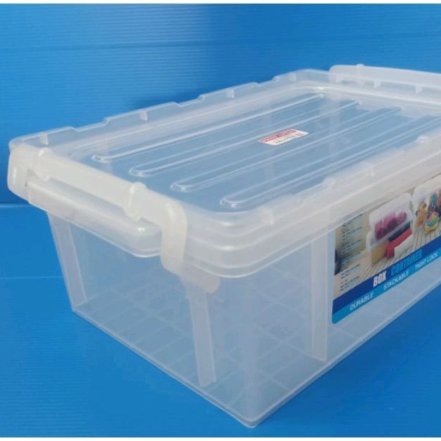 กล่องเก็บของมีฝาล็อคทรงเตี้ย ขนาดกว้าง 22 ซม. ยาว 32 ซม. สูง14 ซม. - รูปที่ 2