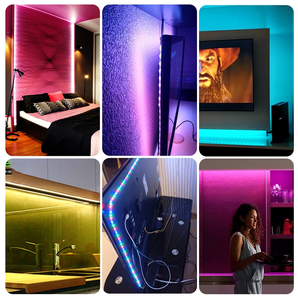 ไฟเส้น USB หลายสี LED 2835 5V นำไฟตกแต่ง ไฟปีใหม่ ไฟเส้นสายยาว ไฟติดห้อง ยืดหยุ่น  เปลี่ยนฟรี มี 9 สี ให้เหลือก  5M/ 10M - รูปที่ 7