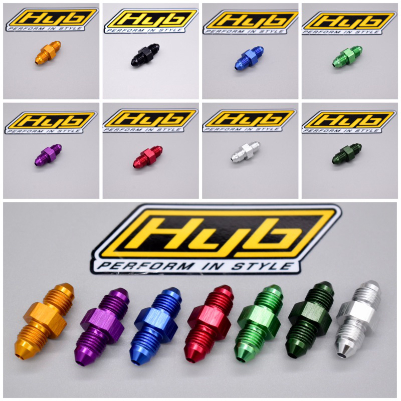 HYBเกลียวAn3-An3 ใส่ฟิตติ้งเบรคหัวท้าย เกลียวตัวผู้2ฝั่ง