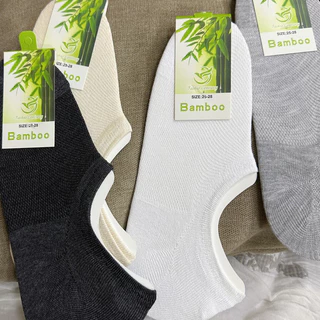 ถุงเท้าข้อเว้าสีพื้นBamboo คู่ละ 15 บาท🍃(ZHU）