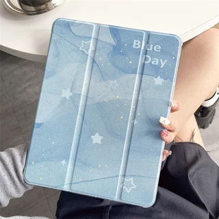 🔥ส่งจากไท🔥ภาพวาดสไตล์สีหมึก เคส for iPad air7 2025 gen 9 Gen 11 10 2022 เคสไอแพด Air4 5 10.9 11pro Case พร้อมถาดใส่ปากกา