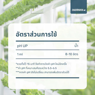5000ml pH UP น้ำยาเพิ่มค่า pH สูตรเข้มข้น / Concentrated buffering solution (base) for pH stability - Chemrich