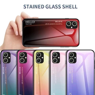 เคสกระจกทูโทน Samsung A05 ใช้สำหรับ Samsung A05 5G เคสกระจกสองสี กันกระแทก ซัมซุงA05