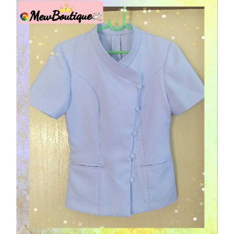 ชุดพยาบาลคอจีนกระดุมห่วงByMewBoutique