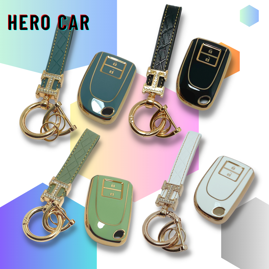TOYOTA YARIS / YARIS ATIV สำหรับ 2ปุ่ม/3ปุ่ม ปลอกหุ้มกุญแจรีโมทรถยนต์​ TPU เคสกุญแจรีโมทรถยนต์ ซองกุญแจรถยน์ แบบหุ้มเต็ม