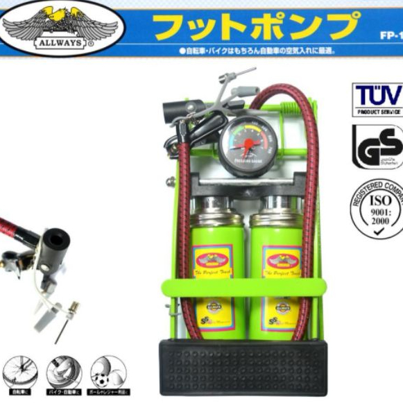 สูบลมยางเท้าเหยียบ กระบอกสูบคู่ แกนใหญ่ ALLWAYS