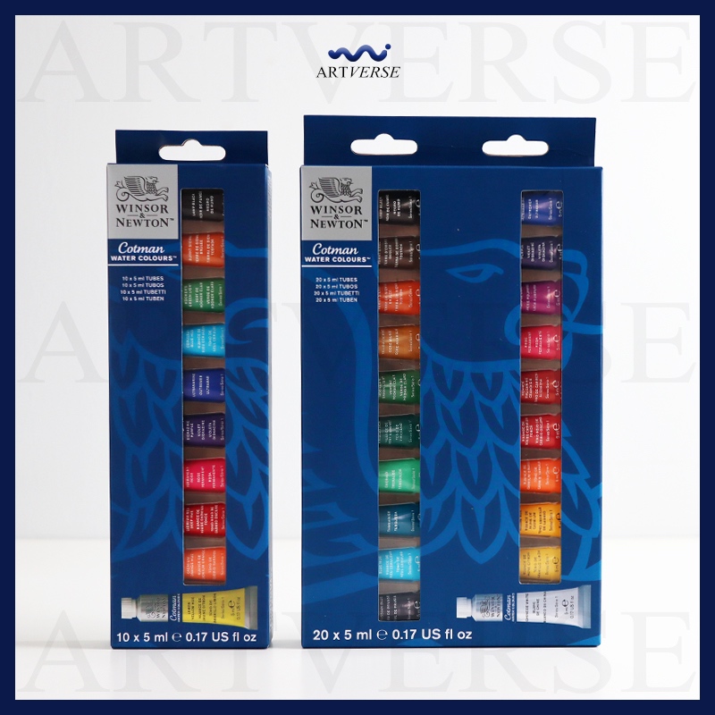 ชุดสีน้ำ Winsor & Newton Cotman Watercolours 5mL set 10 และ 20 สี