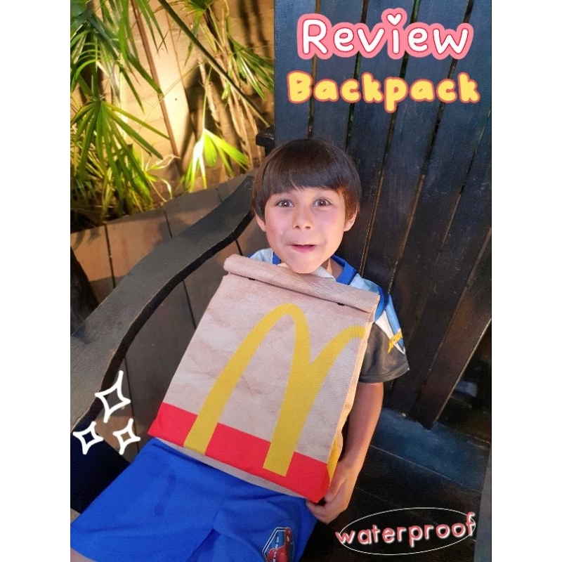 🎒เป้ Mcdonald kfc ทรงถุงพับ(กันน้ำ)ไซส์ใหญ่🎒10ใบขึ้นไปมีราคาส่ง(Made in Thailand)