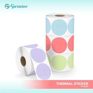Gprinter สติ๊กเกอร์ความร้อน 40x40 สติ๊กเกอร์สี ฉลากสินค้า ป้ายสติ๊กเกอร์ Label Color Sticker