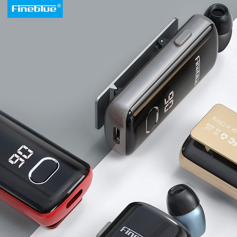 Fineblue หูฟังไร้สาย F580โทรออกชุดหูฟังแบบพกพาได้5.3สายเตือนการสั่นสะเทือนหูฟังสำหรับเล่นกีฬาวิ่ง