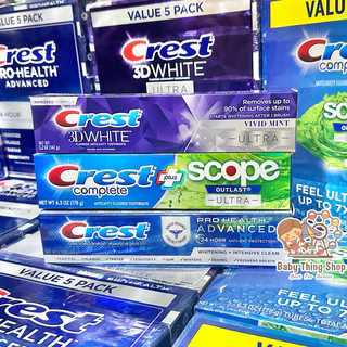 [EXP ปี 29]พร้อมส่ง🇺🇸 ยาสีฟันอเมริกา CREST COMPLETE SCOPE OUTLAST ULTRA, Prohealth Advanced , Crest 3D White