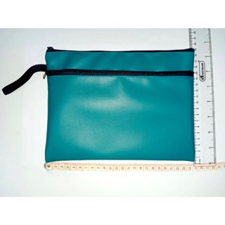 กระเป๋าดินสอหนังเทียมพีวีซี ซิป 2 ชั้น ขนาด A5 ขนาด 24x17 ซม…