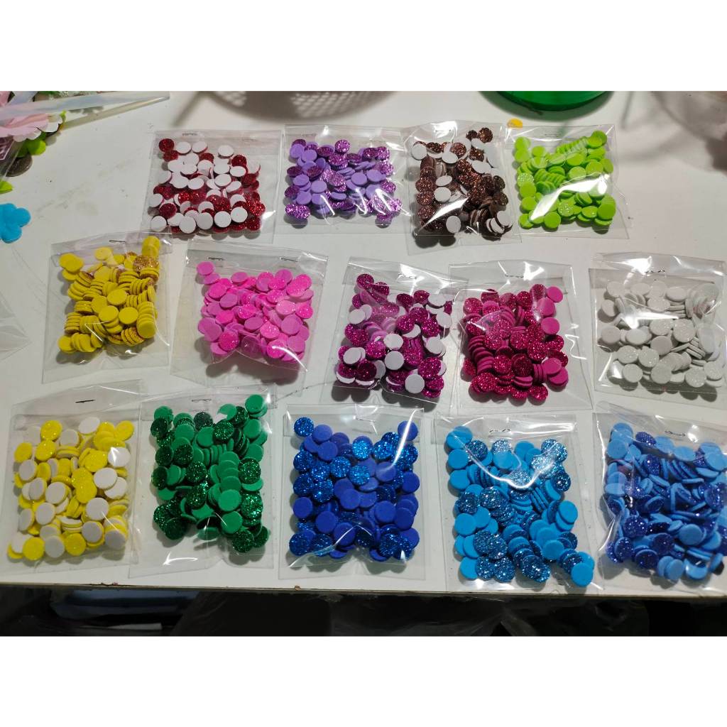 จุดโฟมกลม 9 มิล #จุดลูกพลับ  100ชิ้น มีหลายสี