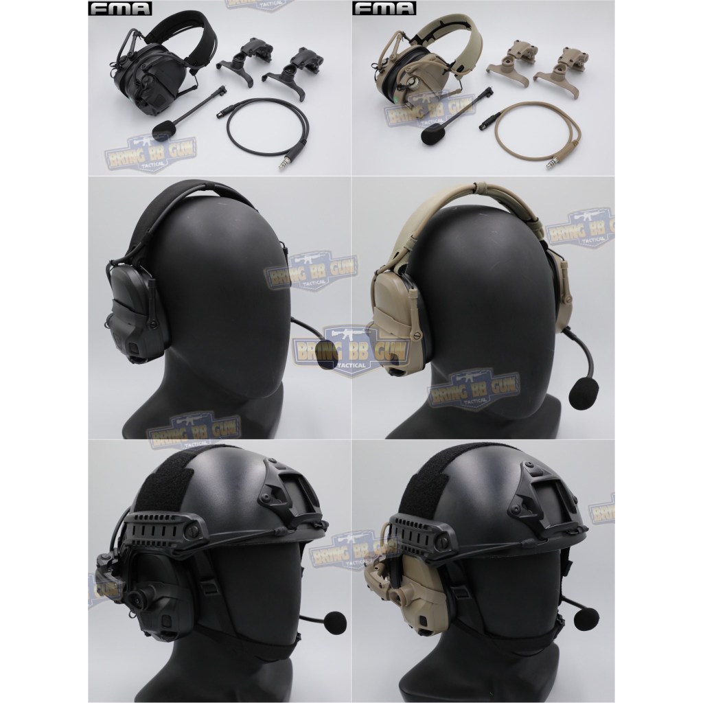 หูฟังสื่อสารตัดเสียงได้ ทรง Ops-Core AMP ยี่ห้อ FMA (FCS AMP tactical communication headset noise re