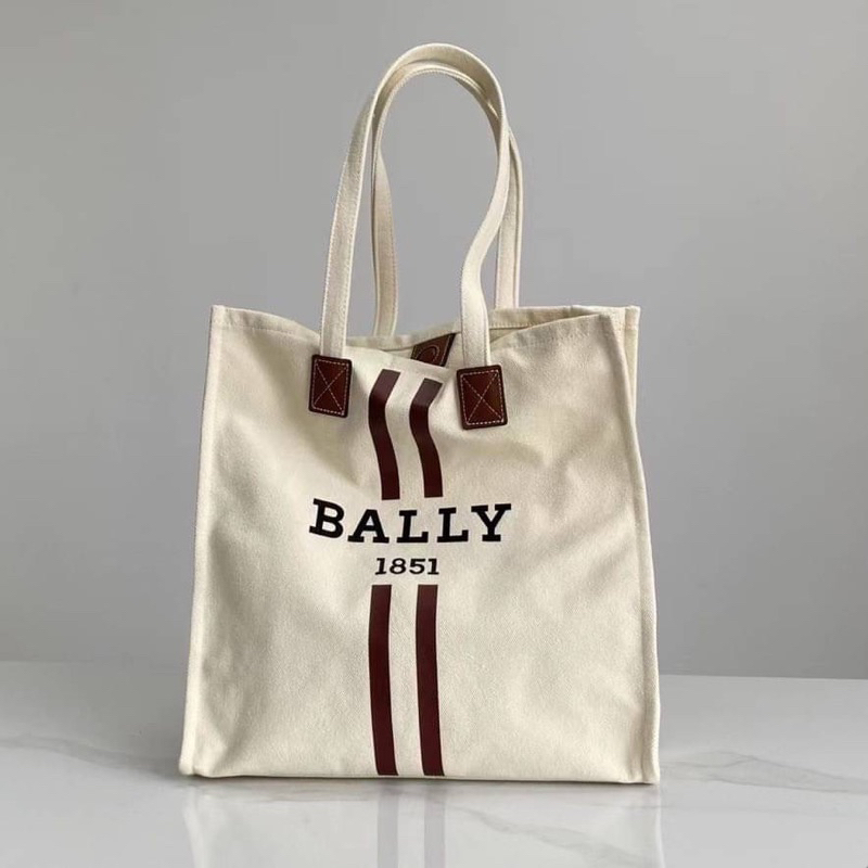 Bally Tote Canvas Bag #Bally กระเป๋าผ้าหนา