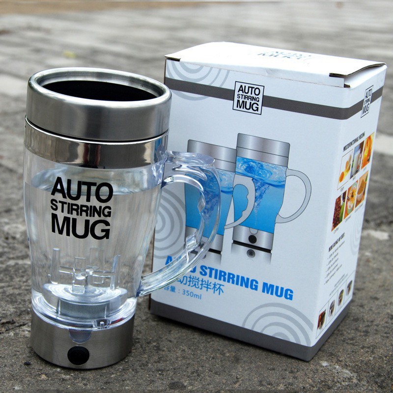 Auto Stirring Mug แก้วปั่น แก้วชงอัตโนมัติ แก้วปั่นเวย์ กาแฟ โอวัลติน อาหารเสริมต่างๆ ขนาด 350ml