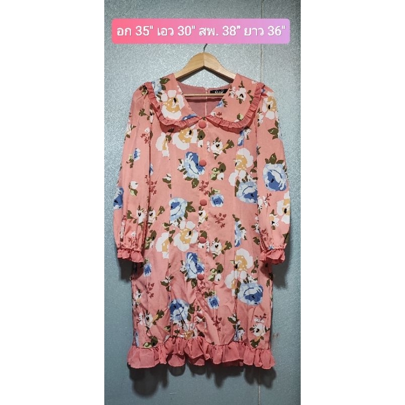 เดรส ทำงาน ป้าย AP styleไซส์ M-L มือสอง