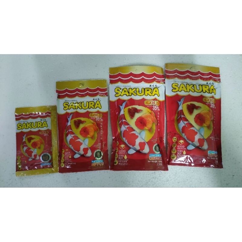อาหารปลาSakuraขนาด20กรัม50กรัม100กรัม(พร้อมส่งทุกวัน)
