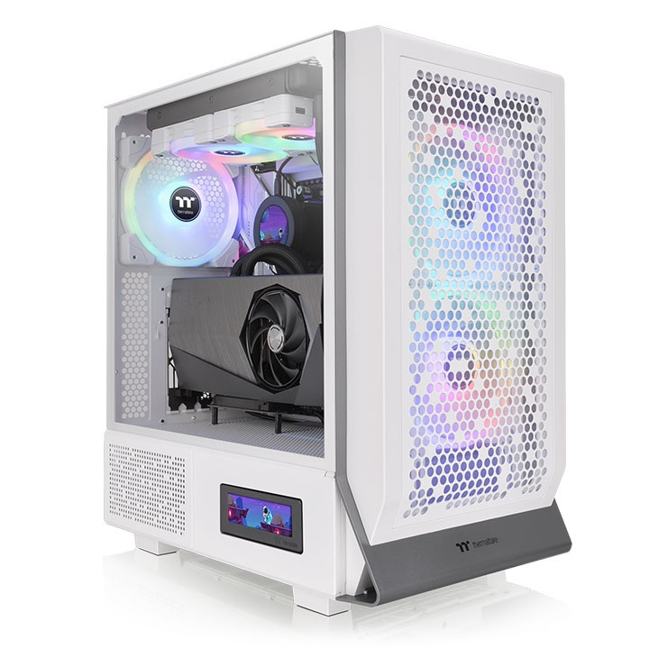 CASE (เคสเกมมิ่ง) THERMALTAKE Ceres 300 TG ARGB Snow Mid Tower Chassis CA-1Y2-00M6WN-00