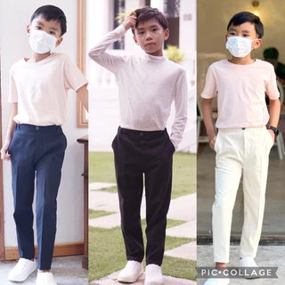 💌 กางเกงขายาวเด็กผู้ชาย | รุ่น First Cut | สแล็คเด็กผู้ชายสไตล์เกาหลี ทรงขากระบอกเอวยางยืด