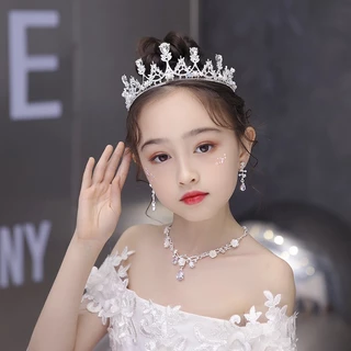 เซ็ทมงกุฏเพชร สร้อยต่างหูหนีบ สำหรับเด็ก พร้อมส่ง!
