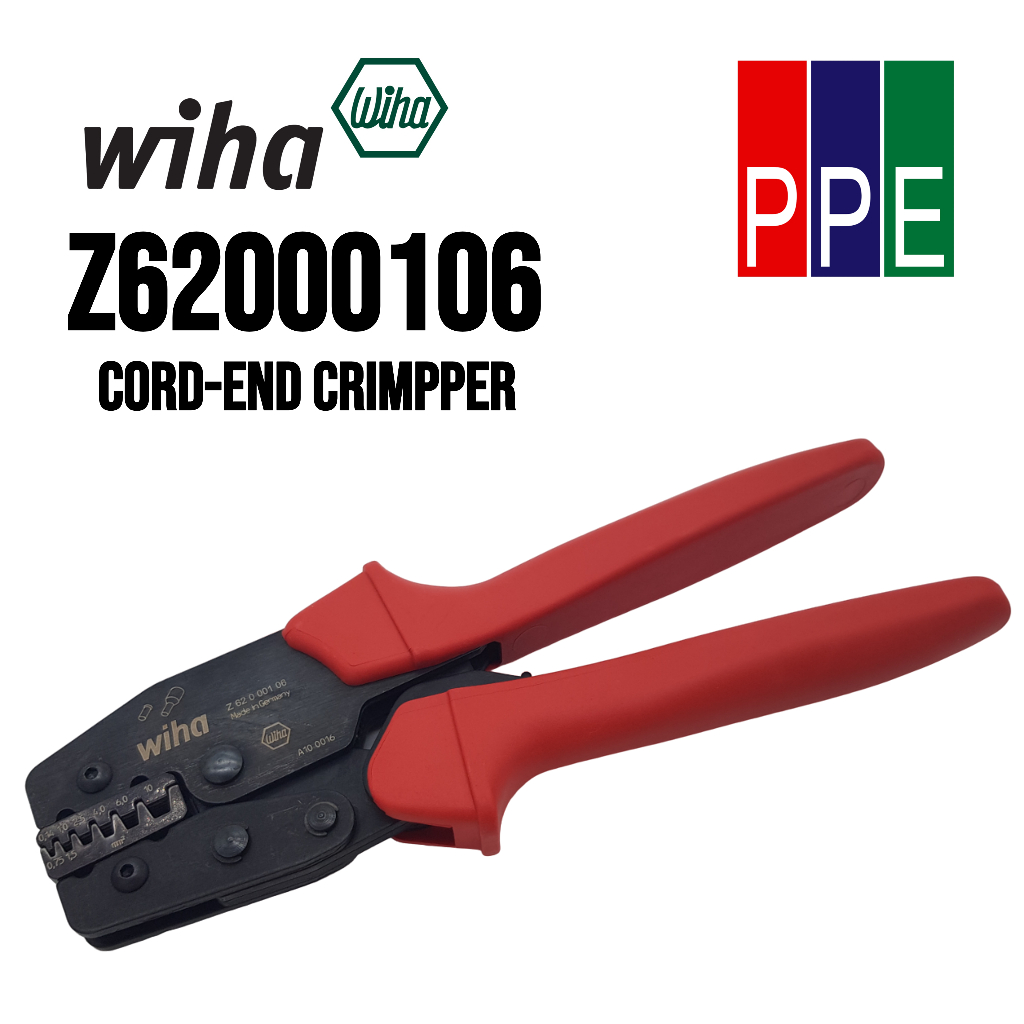 Z62000106 [Wiha] 33844 คีมย้ำหางปลา Cord-End, Cord-End crimper