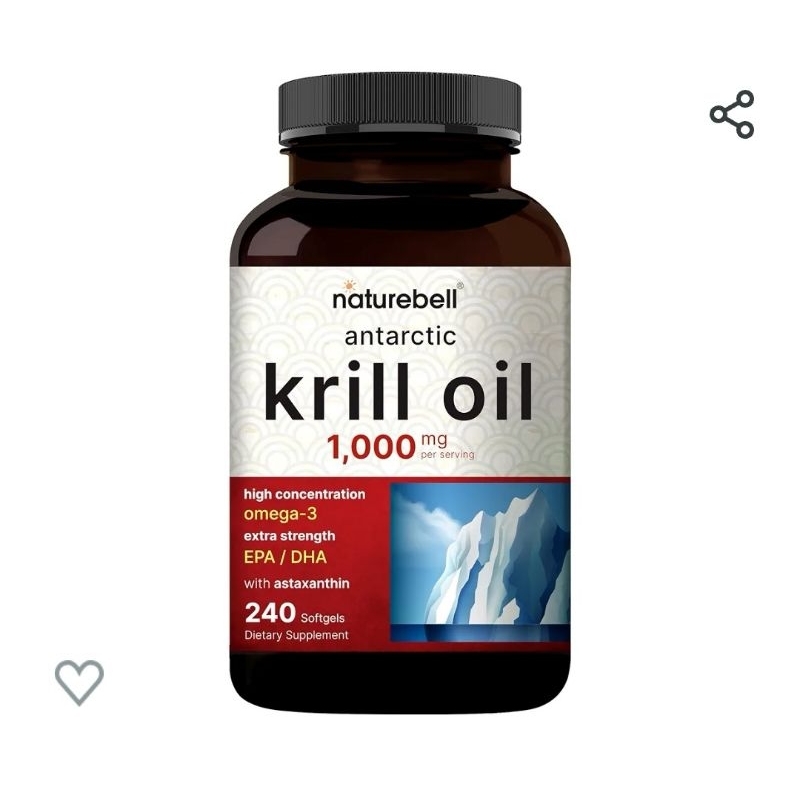 naturebell krill oil 1000mg 240 softgel