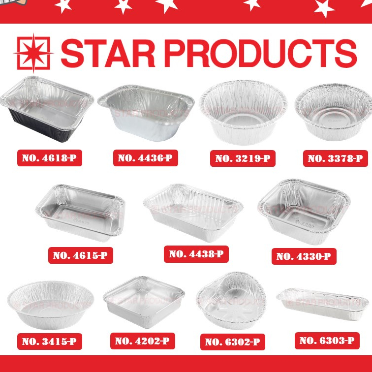((1แถม1 ))ถ้วยฟอยล์ สตาร์ พร้อมฝา ฟอยล์อบขนม ถาดกลม แบบเหลี่ยม ถ้วยใส่ขนมอบ