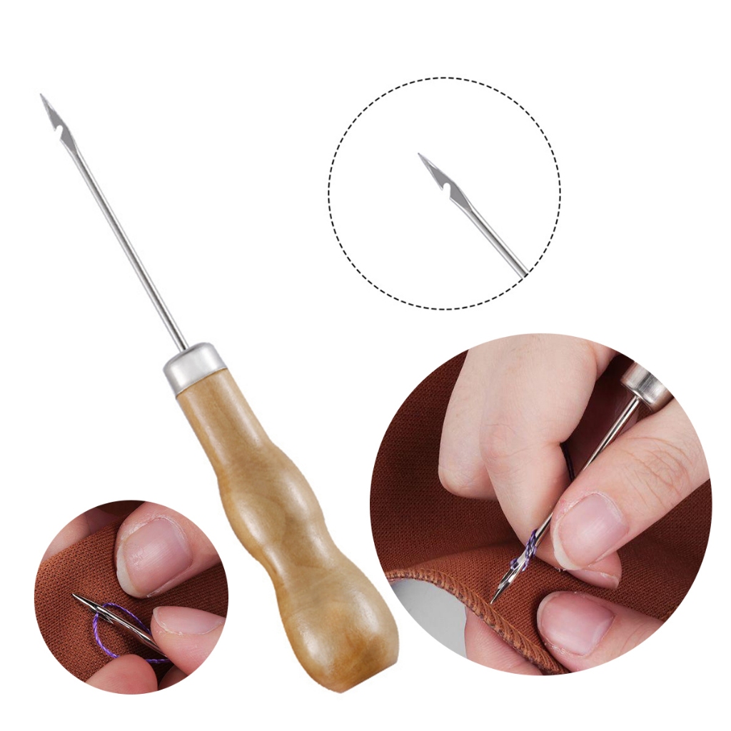 เข็มซ่อมรองเท้า งานฝีมือหนัง เจาะผ้าใบ เครื่องมือเย็บผ้า Sewing Awl - รูปที่ 5