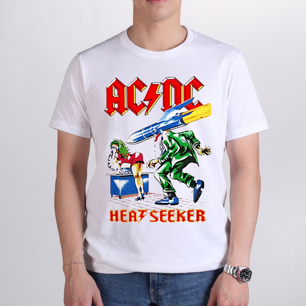 เสื้อวง AC DC วงร็อค ไม่มีตะเข็บข้าง คอฟิต ป้ายUS ผ้า50/50 เสื้อร็อค เสื้อทัวร์ แขนสามส่วน วงดนตรีต่างประเทศสามารถปรับแต