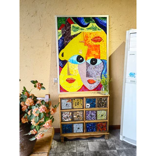 อนุภาคกระเบื้องโมเสคคริสตัลสีสันสดใส 50g Colorful crystal mosaic tile particles DIY handicraft materials
