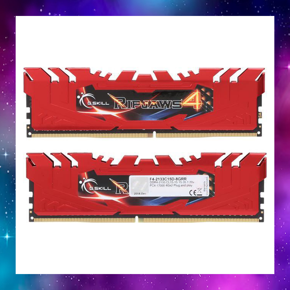 8GB (4GBx2) DDR4/2133 RAM PC (แรมพีซี) G.SKILL RIPJAWS 4 (RED) (F4-2133C15D-8GRR) ใช้งานปกติ